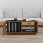 vidaXL Măsuță de cafea, maro miere, 80x50x35,5 cm, lemn masiv de pin