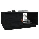 vidaXL Măsuță de cafea, negru, 80x50x35 cm, lemn masiv de pin vidaXL Măsuță de cafea, negru, 80x50x35 cm, lemn masiv de pin
