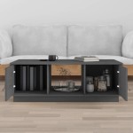 vidaXL Măsuță de cafea, gri, 100x50x35 cm, lemn masiv de pin
