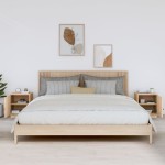 vidaXL Noptiere, 2 buc., 40x34x45 cm, lemn masiv de pin vidaXL Noptiere, 2 buc., 40x34x45 cm, lemn masiv de pin
