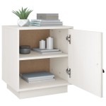 vidaXL Noptiere, 2 buc., alb, 40x34x45 cm, lemn masiv de pin