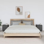 vidaXL Noptiere, 2 buc., gri, 40x34x45 cm, lemn masiv de pin vidaXL Noptiere, 2 buc., gri, 40x34x45 cm, lemn masiv de pin