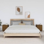 vidaXL Noptiere, 2 buc., maro miere, 40x34x45 cm, lemn masiv de pin vidaXL Noptiere, 2 buc., maro miere, 40x34x45 cm, lemn masiv de pin
