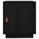 vidaXL Noptiere, 2 buc., negru, 40x34x45 cm, lemn masiv de pin vidaXL Noptiere, 2 buc., negru, 40x34x45 cm, lemn masiv de pin