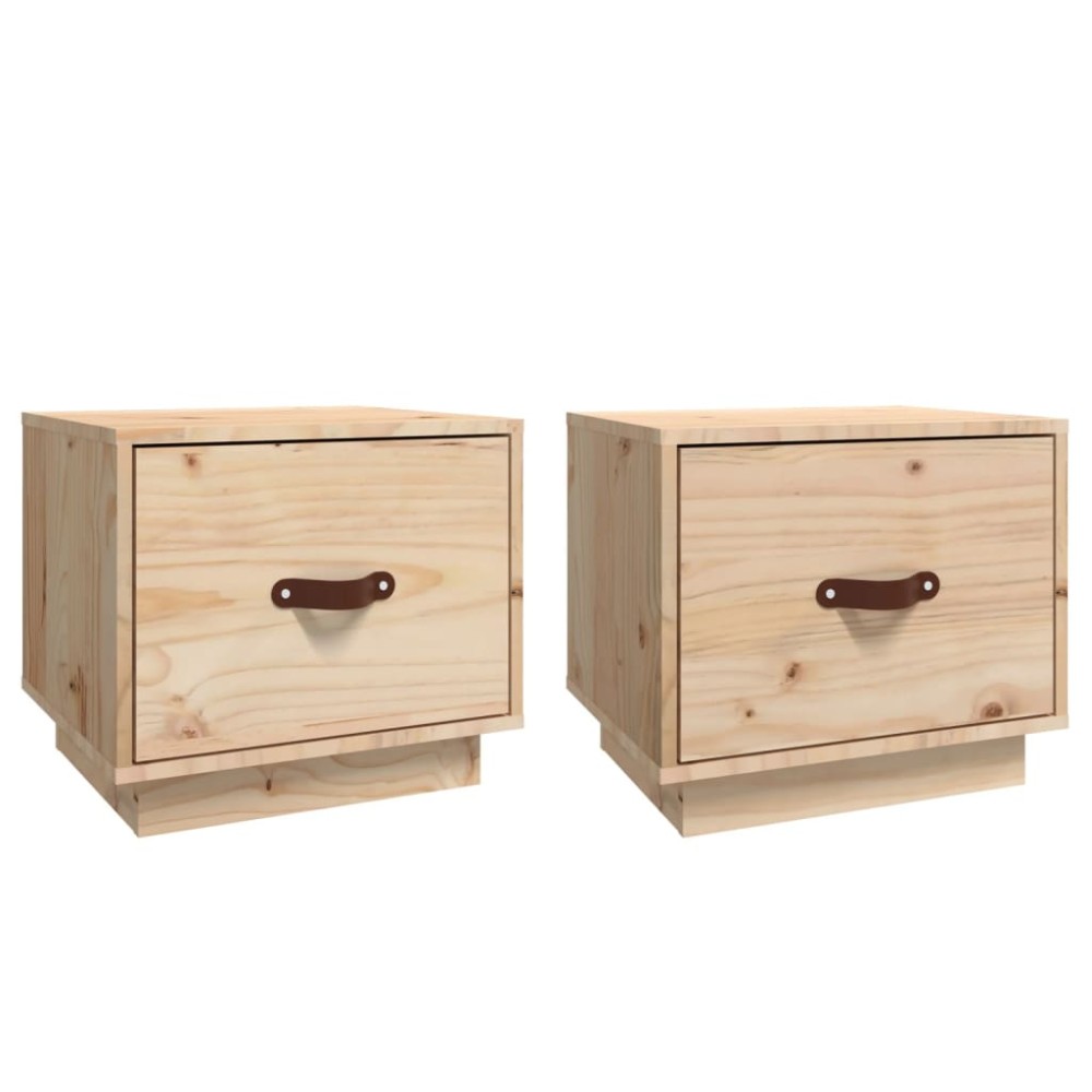 vidaXL Noptiere, 2 buc., 40x34x35 cm, lemn masiv de pin