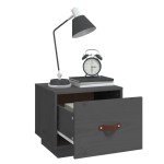 vidaXL Noptiere, 2 buc., gri, 40x34x35 cm, lemn masiv de pin vidaXL Noptiere, 2 buc., gri, 40x34x35 cm, lemn masiv de pin