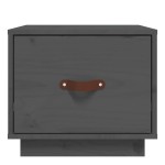 vidaXL Noptiere, 2 buc., gri, 40x34x35 cm, lemn masiv de pin vidaXL Noptiere, 2 buc., gri, 40x34x35 cm, lemn masiv de pin