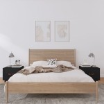 vidaXL Noptiere, 2 buc., negru, 40x34x35 cm, lemn masiv de pin vidaXL Noptiere, 2 buc., negru, 40x34x35 cm, lemn masiv de pin