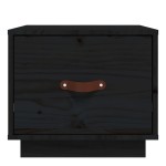 vidaXL Noptiere, 2 buc., negru, 40x34x35 cm, lemn masiv de pin vidaXL Noptiere, 2 buc., negru, 40x34x35 cm, lemn masiv de pin