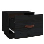 vidaXL Noptiere, 2 buc., negru, 40x34x35 cm, lemn masiv de pin vidaXL Noptiere, 2 buc., negru, 40x34x35 cm, lemn masiv de pin