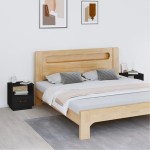 vidaXL Noptiere, 2 buc., negru, 40x34x45 cm, lemn masiv de pin vidaXL Noptiere, 2 buc., negru, 40x34x45 cm, lemn masiv de pin