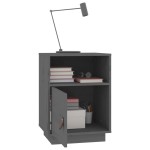 vidaXL Noptiere, 2 buc., gri, 40x34x55 cm, lemn masiv de pin vidaXL Noptiere, 2 buc., gri, 40x34x55 cm, lemn masiv de pin