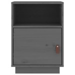 vidaXL Noptiere, 2 buc., gri, 40x34x55 cm, lemn masiv de pin vidaXL Noptiere, 2 buc., gri, 40x34x55 cm, lemn masiv de pin
