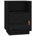 vidaXL Noptiere, 2 buc., negru, 40x34x55 cm, lemn masiv de pin