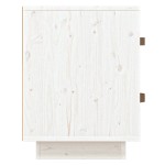 vidaXL Noptieră, alb, 40x34x45 cm, lemn masiv de pin