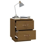 vidaXL Noptiere, 2 buc., maro miere, 40x34x45 cm, lemn masiv de pin vidaXL Noptiere, 2 buc., maro miere, 40x34x45 cm, lemn masiv de pin