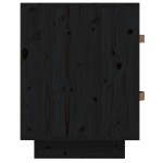 vidaXL Noptieră, negru, 40x34x45 cm, lemn masiv de pin