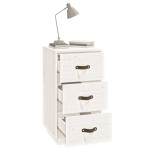 vidaXL Noptiere, 2 buc., alb, 40x40x75 cm, lemn masiv de pin
