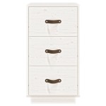 vidaXL Noptiere, 2 buc., alb, 40x40x75 cm, lemn masiv de pin