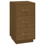 vidaXL Noptiere, 2 buc., maro miere, 40x40x75 cm, lemn masiv de pin vidaXL Noptiere, 2 buc., maro miere, 40x40x75 cm, lemn masiv de pin