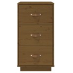 vidaXL Noptiere, 2 buc., maro miere, 40x40x75 cm, lemn masiv de pin vidaXL Noptiere, 2 buc., maro miere, 40x40x75 cm, lemn masiv de pin