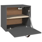 vidaXL Dulap de perete, gri, 40x30x35 cm, lemn masiv de pin