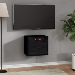 vidaXL Dulap de perete, negru, 40x30x35 cm, lemn masiv de pin vidaXL Dulap de perete, negru, 40x30x35 cm, lemn masiv de pin