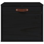 vidaXL Dulap de perete, negru, 40x30x35 cm, lemn masiv de pin vidaXL Dulap de perete, negru, 40x30x35 cm, lemn masiv de pin