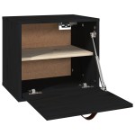 vidaXL Dulap de perete, negru, 40x30x35 cm, lemn masiv de pin vidaXL Dulap de perete, negru, 40x30x35 cm, lemn masiv de pin
