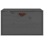 vidaXL Dulap de perete, gri, 60x30x35 cm, lemn masiv de pin vidaXL Dulap de perete, gri, 60x30x35 cm, lemn masiv de pin