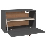 vidaXL Dulap de perete, gri, 60x30x35 cm, lemn masiv de pin vidaXL Dulap de perete, gri, 60x30x35 cm, lemn masiv de pin