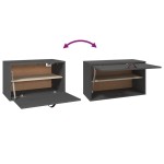 vidaXL Dulap de perete, gri, 60x30x35 cm, lemn masiv de pin vidaXL Dulap de perete, gri, 60x30x35 cm, lemn masiv de pin