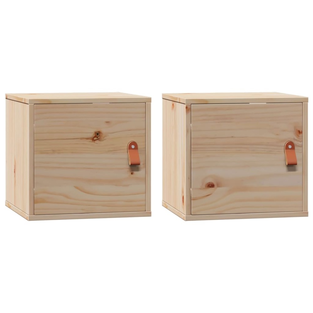 vidaXL Dulapuri de perete, 2 buc., 31,5x30x30 cm, lemn masiv de pin