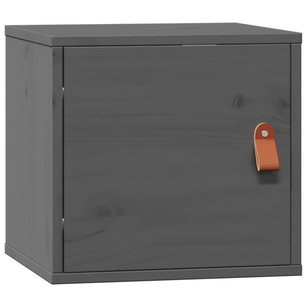 vidaXL Dulap de perete, gri, 31,5x30x30 cm, lemn masiv de pin