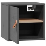 vidaXL Dulap de perete, gri, 31,5x30x30 cm, lemn masiv de pin