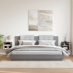 vidaXL Dulapuri de perete, 2 buc., gri, 31,5x30x30 cm, lemn masiv pin