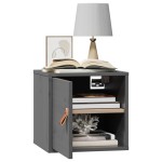 vidaXL Dulapuri de perete, 2 buc., gri, 31,5x30x30 cm, lemn masiv pin