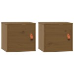 vidaXL Dulapuri perete 2 buc, maro miere, 31,5x30x30cm, lemn masiv pin