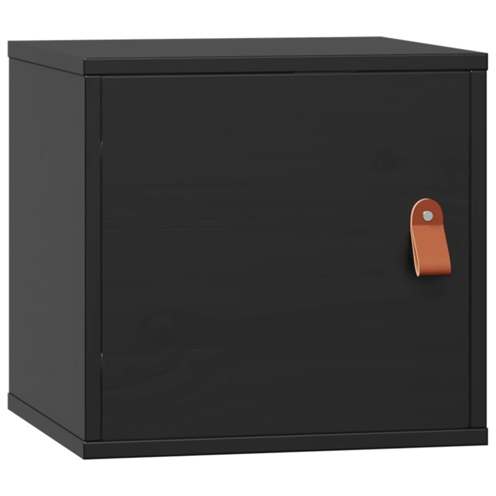 vidaXL Dulap de perete, negru, 31,5x30x30 cm, lemn masiv de pin