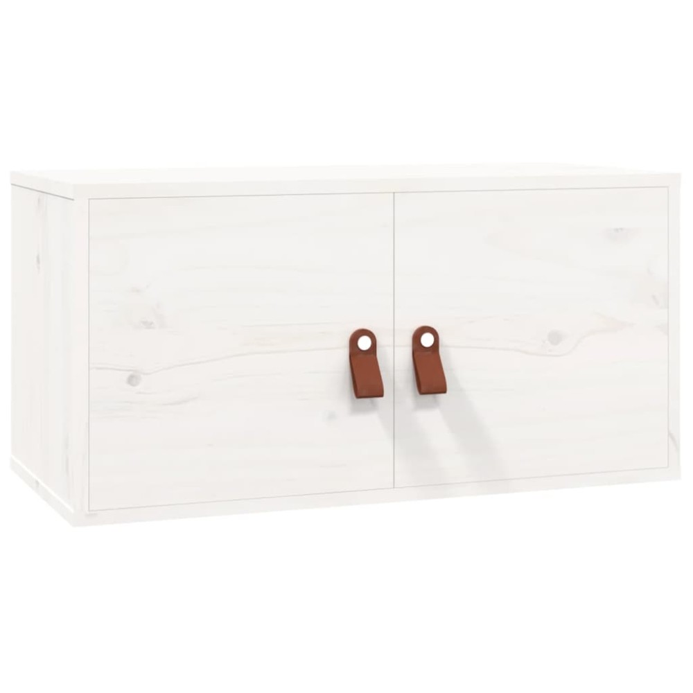 vidaXL Dulap de perete, alb, 60x30x30 cm, lemn masiv de pin
