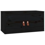 vidaXL Dulap de perete, negru, 60x30x30 cm, lemn masiv de pin vidaXL Dulap de perete, negru, 60x30x30 cm, lemn masiv de pin