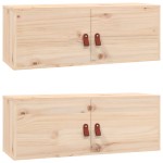 vidaXL Dulapuri de perete, 2 buc., 80x30x30 cm, lemn masiv de pin