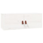 vidaXL Dulap de perete, alb, 80x30x30 cm, lemn masiv de pin