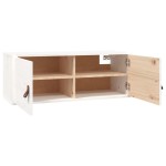 vidaXL Dulap de perete, alb, 80x30x30 cm, lemn masiv de pin
