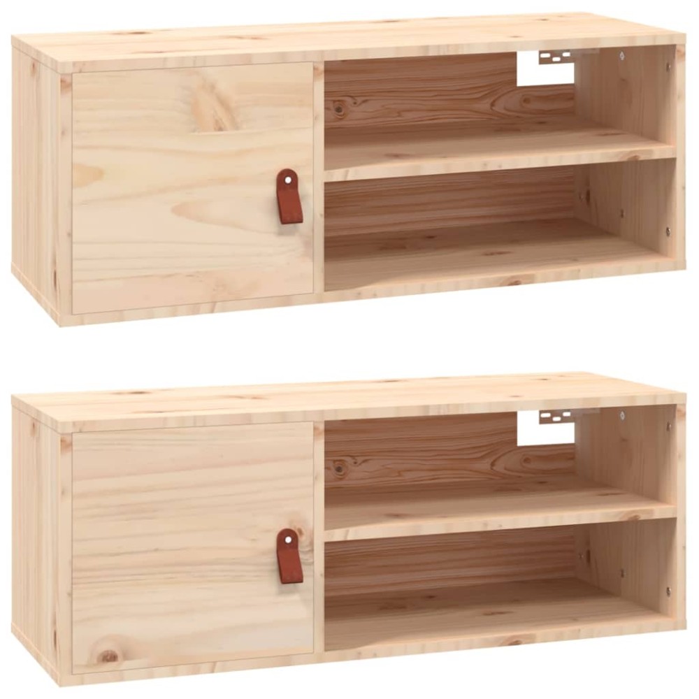 vidaXL Dulapuri de perete, 2 buc., 80x30x30 cm, lemn masiv de pin