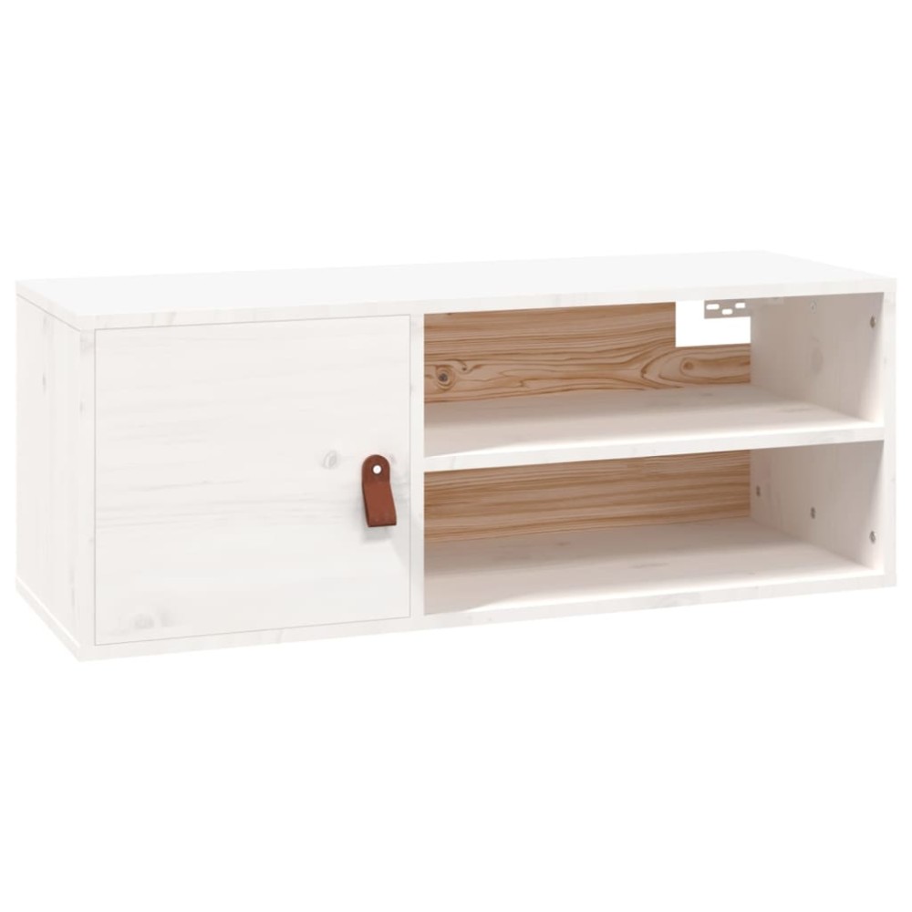 vidaXL Dulap de perete, alb, 80x30x30 cm, lemn masiv de pin