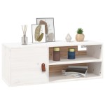vidaXL Dulap de perete, alb, 80x30x30 cm, lemn masiv de pin vidaXL Dulap de perete, alb, 80x30x30 cm, lemn masiv de pin