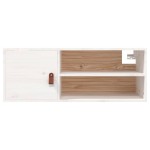 vidaXL Dulap de perete, alb, 80x30x30 cm, lemn masiv de pin vidaXL Dulap de perete, alb, 80x30x30 cm, lemn masiv de pin
