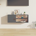 vidaXL Dulap de perete, gri, 80x30x30 cm, lemn masiv de pin vidaXL Dulap de perete, gri, 80x30x30 cm, lemn masiv de pin