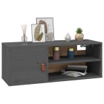 vidaXL Dulap de perete, gri, 80x30x30 cm, lemn masiv de pin vidaXL Dulap de perete, gri, 80x30x30 cm, lemn masiv de pin